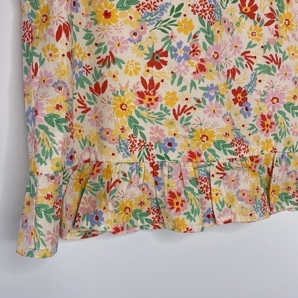 Sadie & Sage Floral Blouse Flutter Sleeves Keyhole Back Small - Picture 3 of 6